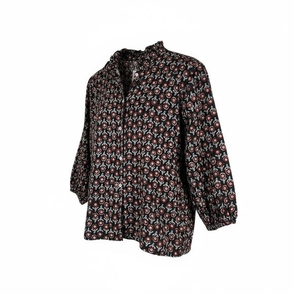 Mod’s Mahal Floral Button Up Shirt Womens Size M Block Print Boho Cotton Prairie - Picture 7 of 7
